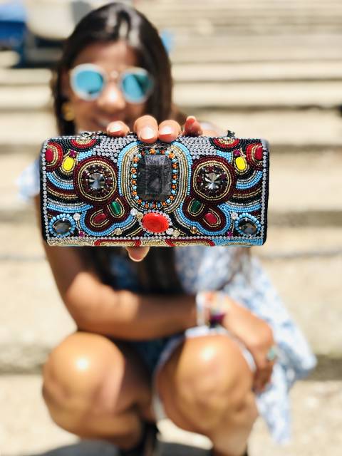 Clutch Joya Azul